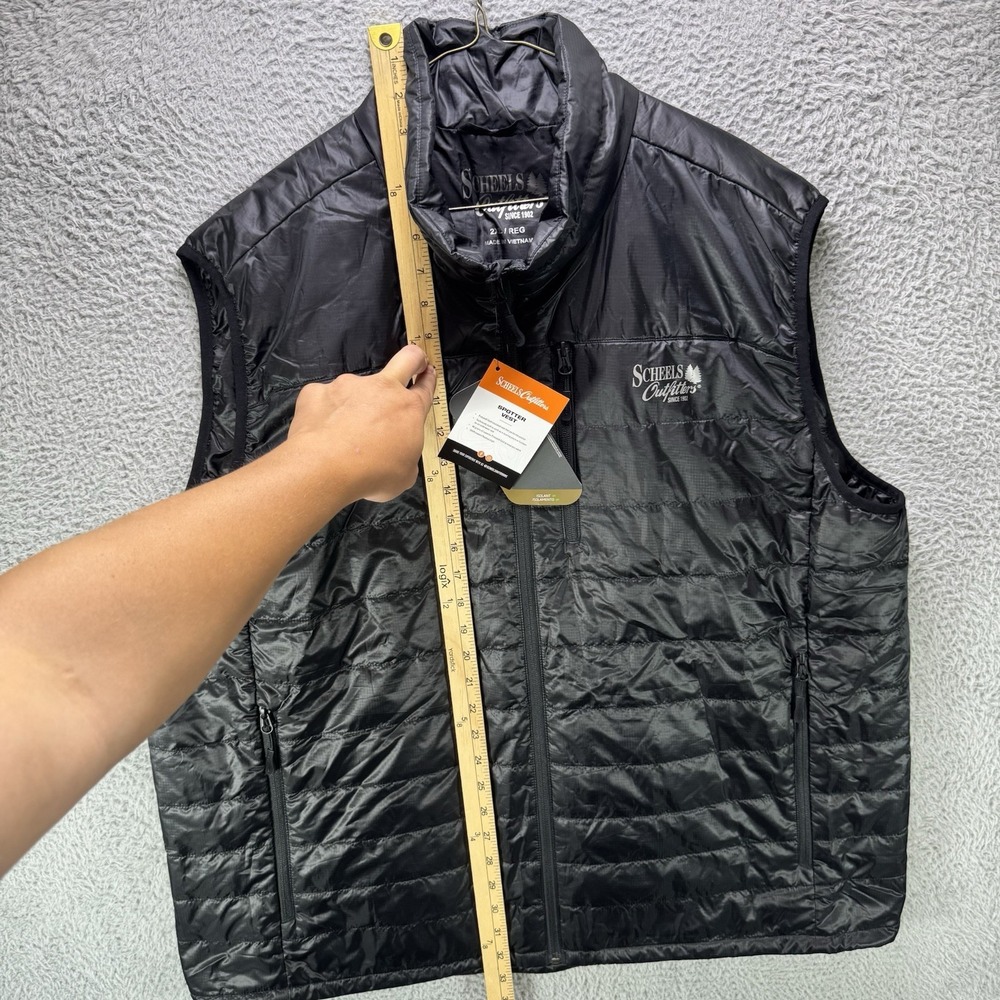 Scheels Spotter Vest Mens 2XL Black Primaloft Ripstop Puffer Full Zip NWT $99 - Picture 8 of 12